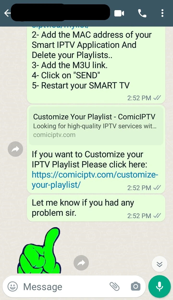 Témoignage client WhatsApp 1
