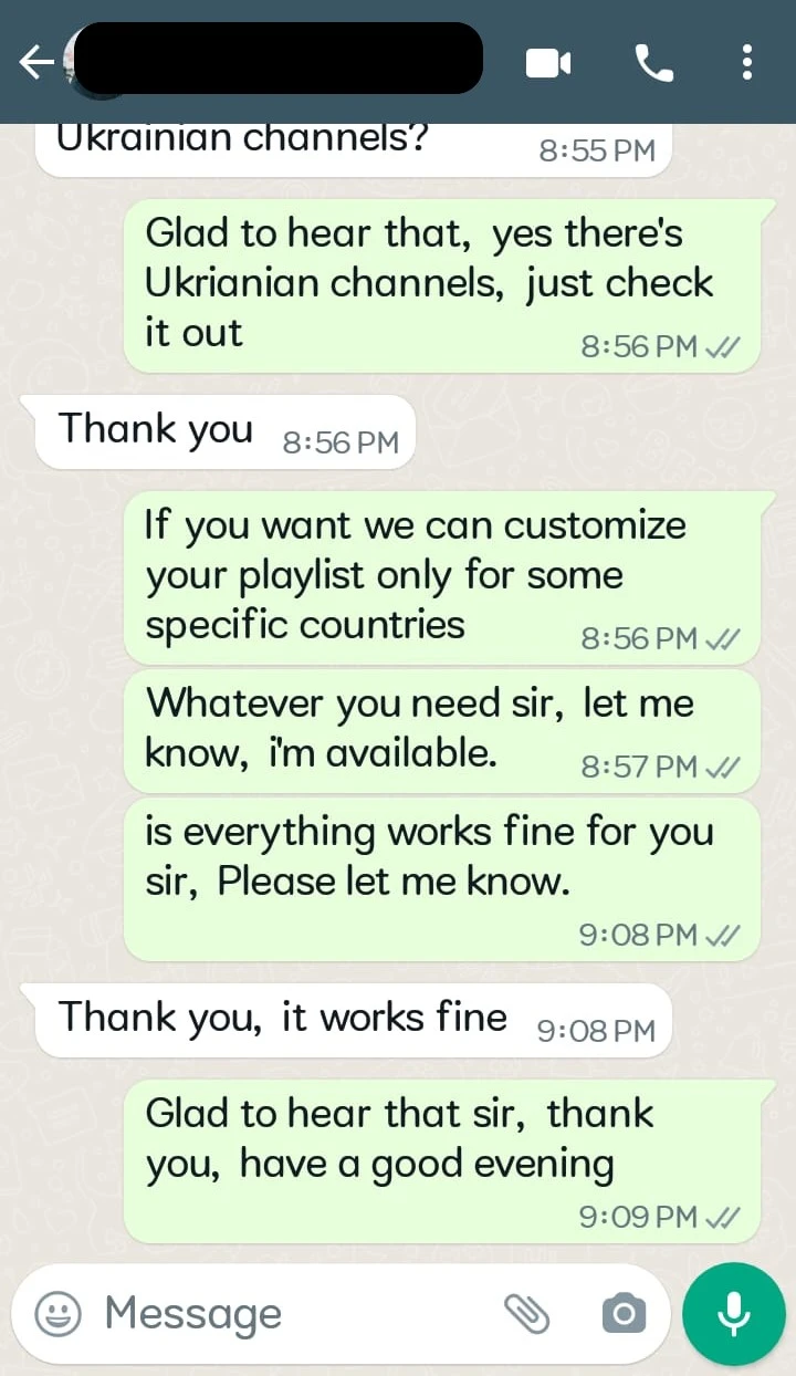 Témoignage client WhatsApp 12