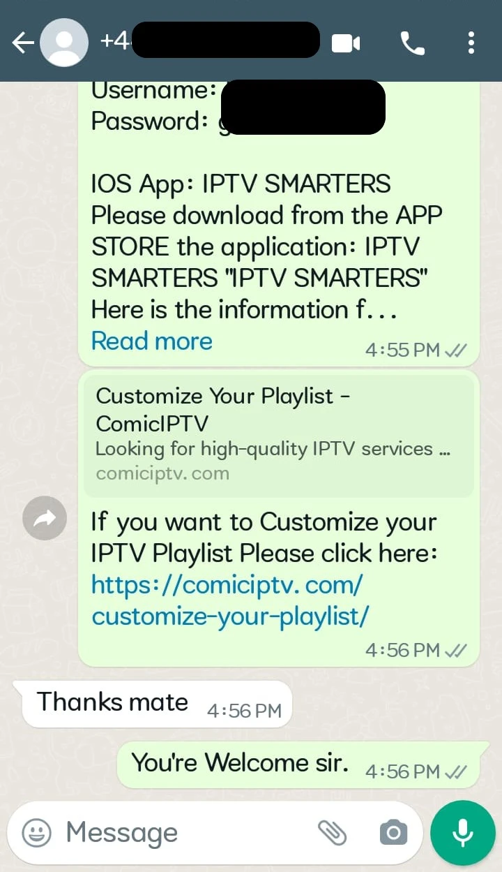 Témoignage client WhatsApp 16