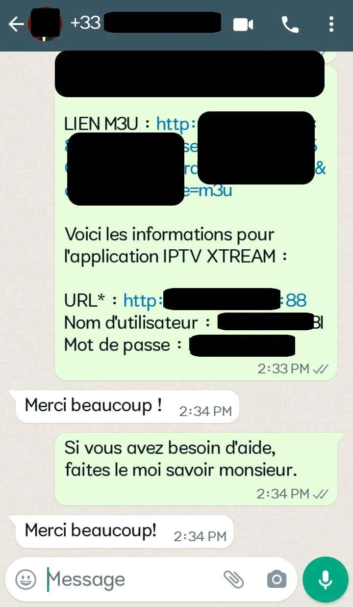Témoignage client WhatsApp 18