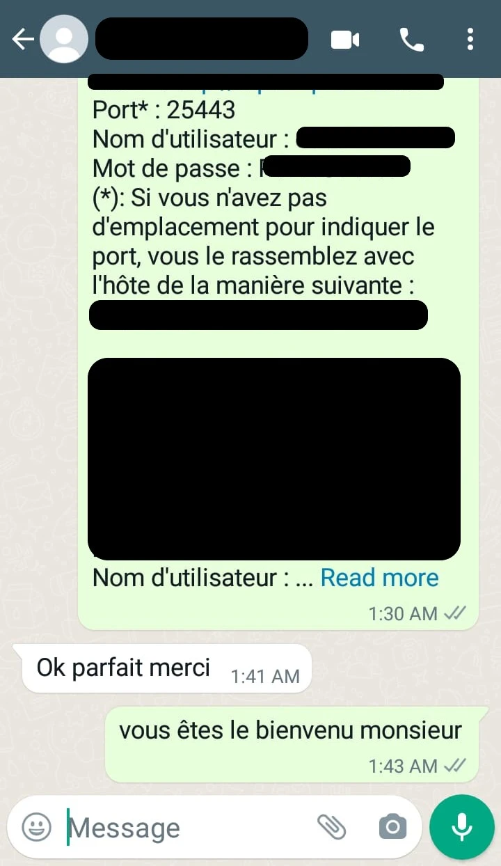 Témoignage client WhatsApp 6